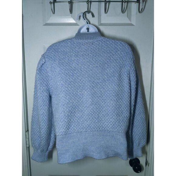 Who What Wear Wool Blend Light Blue Chunky Button Down Cardigan Sweater S - Picture 3 of 5